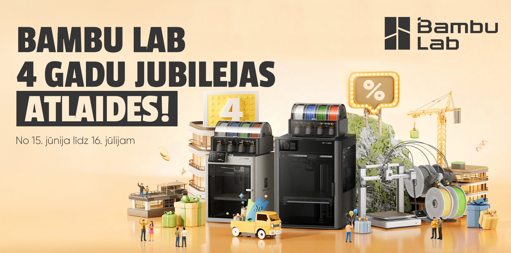 Tomega Bambu Lab 3D printeru atlaides un ļoti zemas cenas