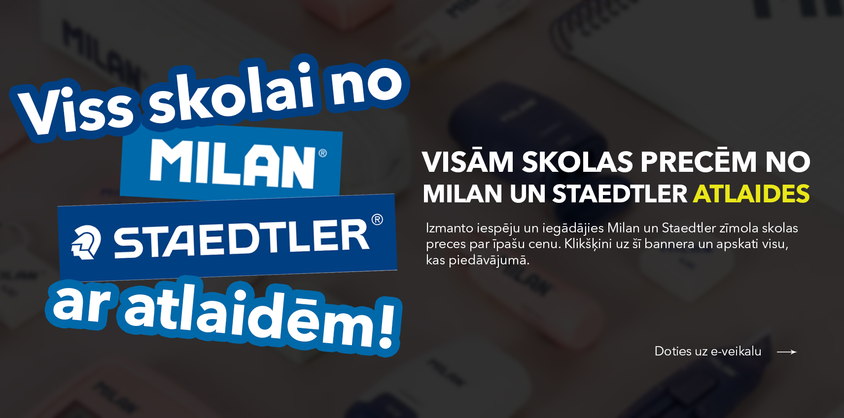 Viss skolai no Milan un Staedtler ar atlaidēm