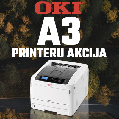 OKI A3 krāsu printeru akcija