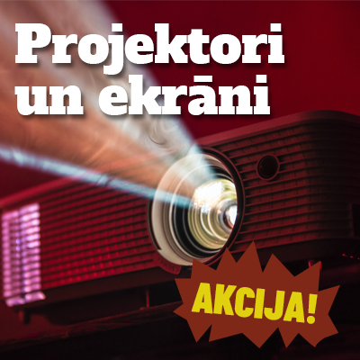 Projektoru un projektoru ekrānu akcija