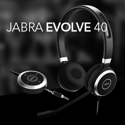 Jabra Evolve 40 austiņas attālinātam darbam, distances mācībām un mūzikai