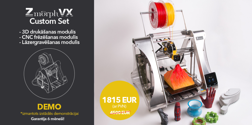 Zmorph VX DEMO 3D printera izpārdošana