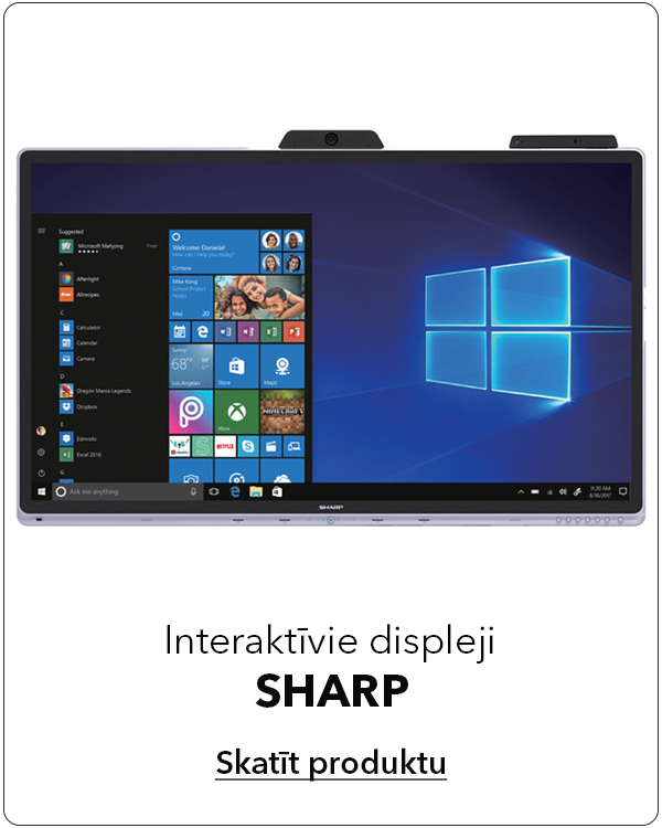 SHARP interaktīvie displeji izglītības iestādēm, konferencēm, semināriem un pašvaldībām