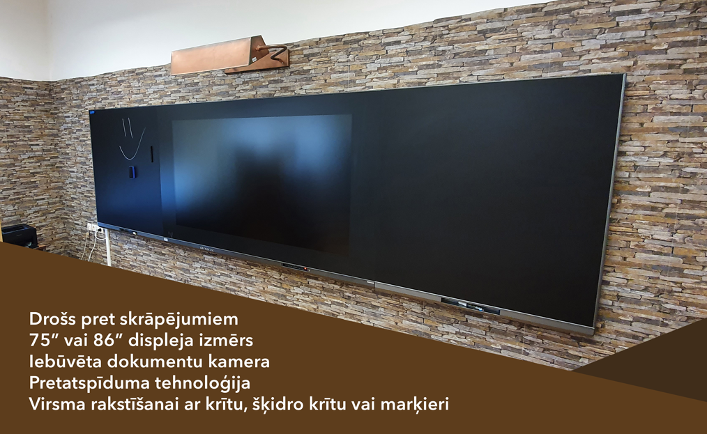 Interaktīvais displejs ar klasiskās tāfeles funkcijām