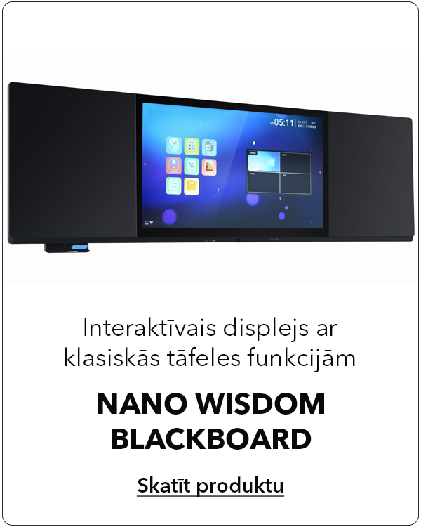 Interaktīvais displejs ar klasiskās tāfeles funkcijām Nano Wisdom Blackboard