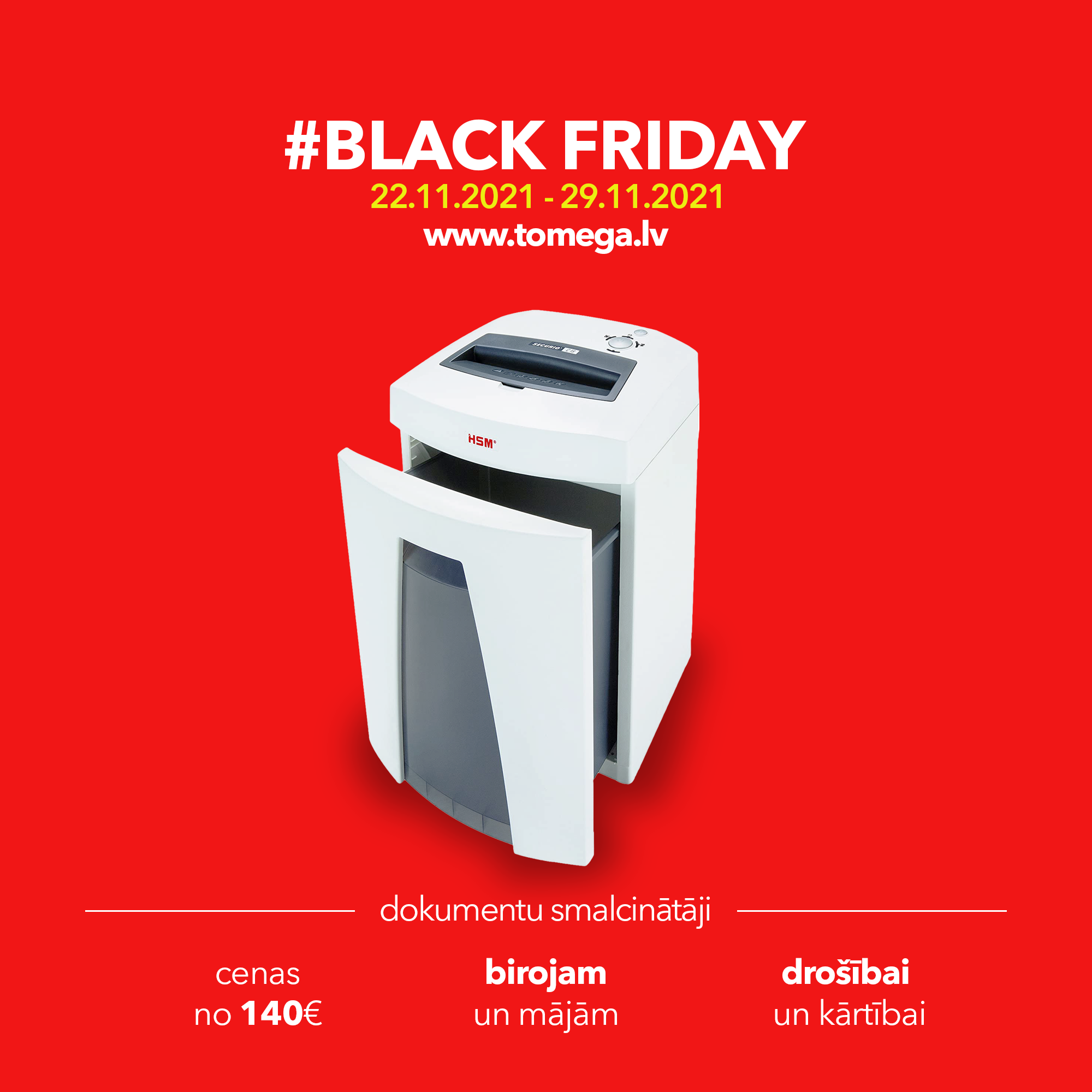 Black Friday dokumentu smalcinātāju lielpārdošana. Lielas atlaides, labas cenas