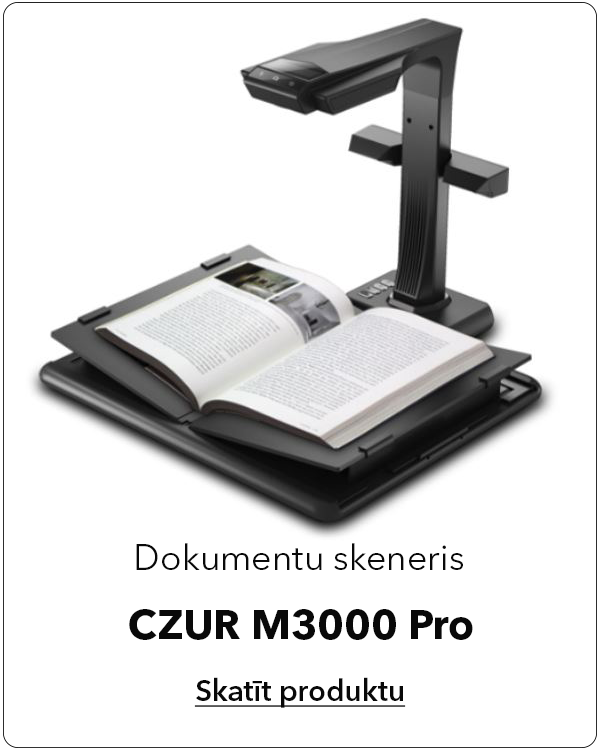 Dokumentu skeneris Czur M3000 Pro dokumentu un grāmatu ātrai skenēšanai