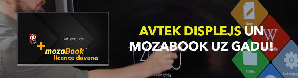 Avtek interaktīvais displejs ar mozabook uz gadu par brīvu dāvanā