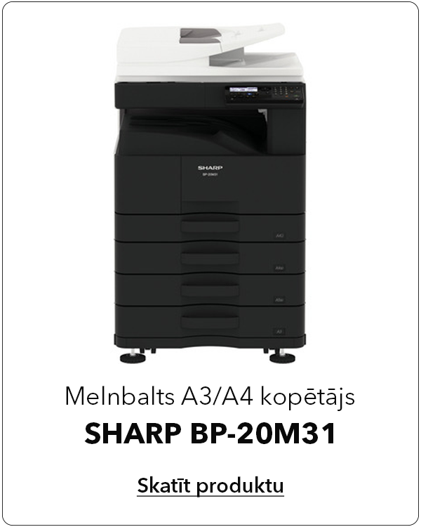 Kopā ar DAHLE Papersafe un Shredmatic dokumentu papīra smalcinātājiem iegādājies Sharp printeri vai kopētāju
