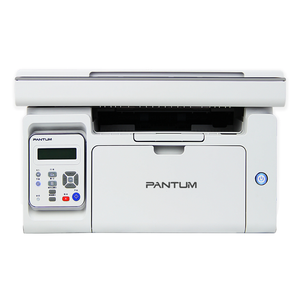 PANTUM M6509NW melnbalts daudzfunkciju printeris ar drukas, skenēšanas un kopēšanas funkcijām, un drukas ātrumu 22 lapas minūtē.