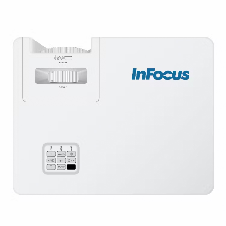 InFocus INL148 portatīvs projektors ar lāzera diodēm, spilgtums 3000 lumeni. Paredzēts spēlēm, biroja darbam, izklaidei, filmām.