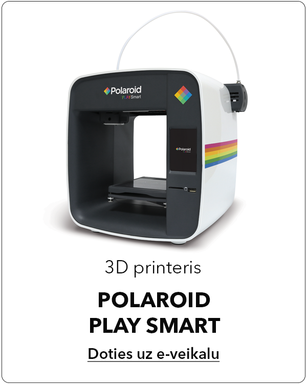 Iespējams iegādāties arī iesācējiem draudzīgo un lēto Polaroid 3D printeri, kas būs labs gan skolēniem, gan profesionāļiem