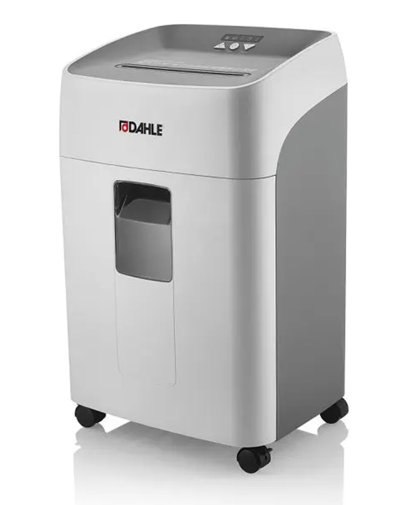 Dahle Deskside 504P papīra smalcinātājs Oil-Free smalcināšana papīram bez eļļošanas. Smalcina plastikāta kartes, saspraudes un skavas