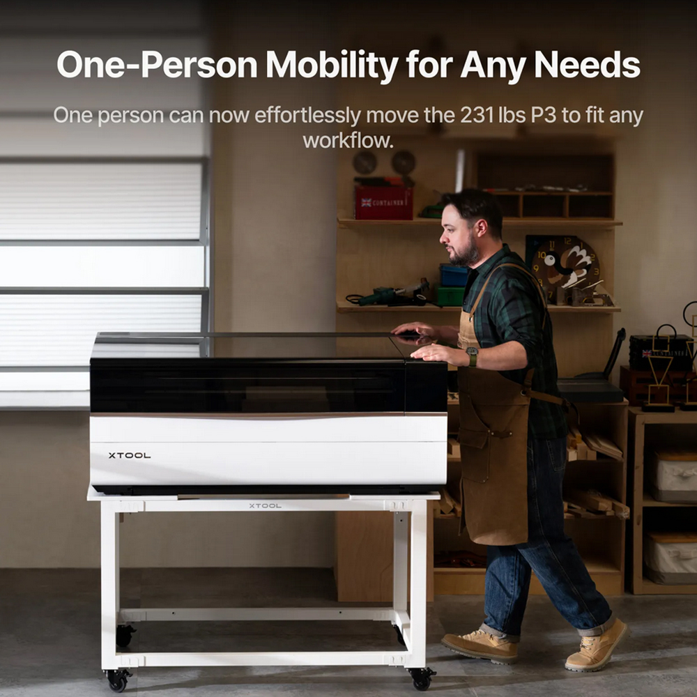XTool P3 lielizmēra lāzera griešanas ierīce profesionāliem un jaudīgiem darbiem. Griež koku, akrilu, metālu un daudz ko citu ļoti precīzi.