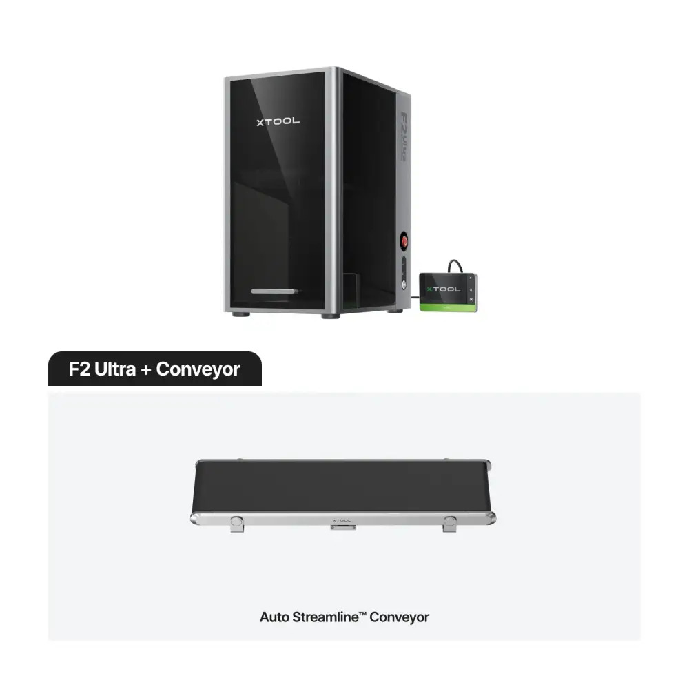 XTool F2 sērijas lāzera ierīces ar iespaidīgu jaudu un spējām apstrādāt dažādus materiālus ievērojami ātrāk gan griežot, gan gravējot.