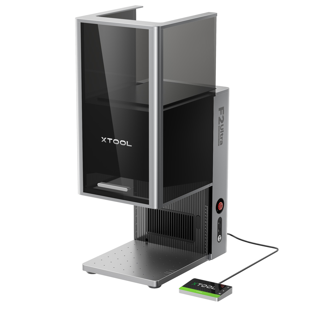 XTool F2 sērijas lāzera ierīces ar iespaidīgu jaudu un spējām apstrādāt dažādus materiālus ievērojami ātrāk gan griežot, gan gravējot.