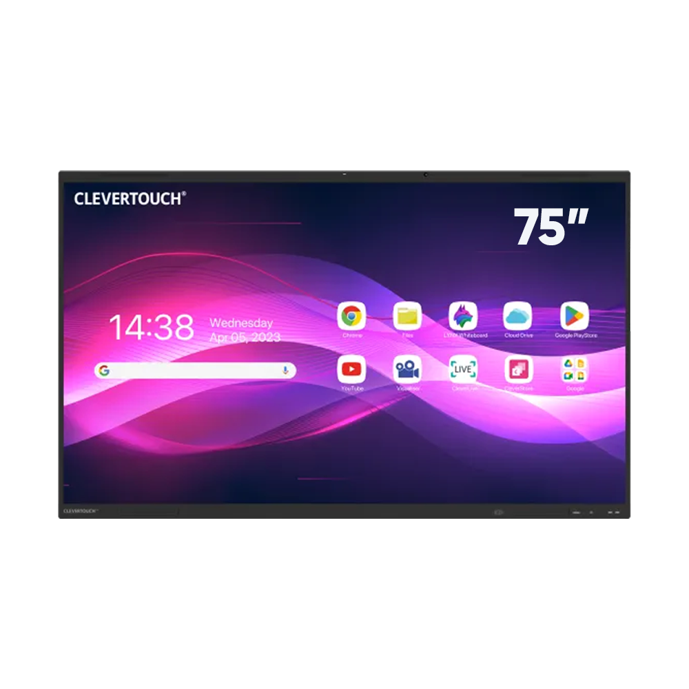 Clevertouch 75 collu interaktīvais displejs ar NFC funkciju un vairākiem lietotājiem