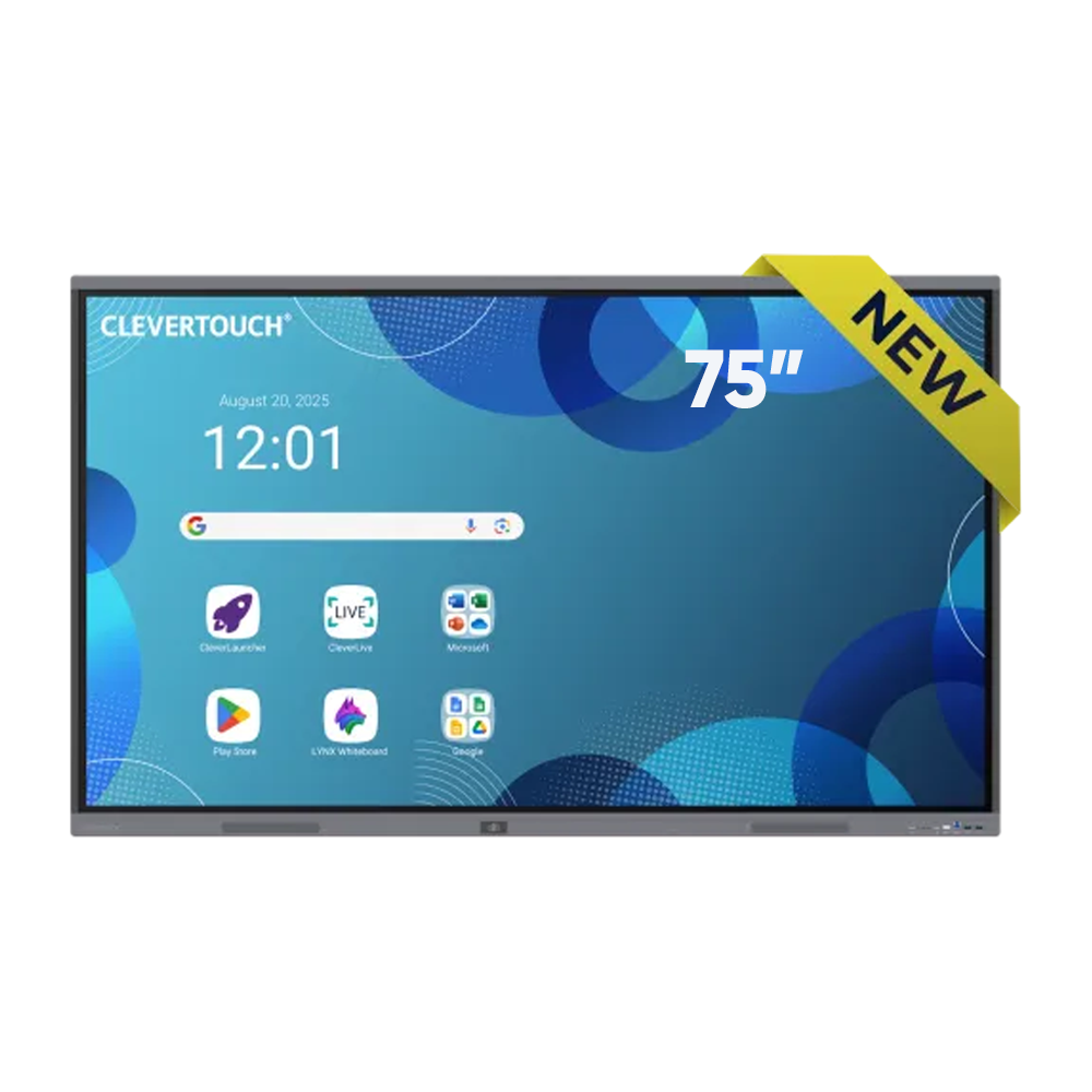 Clevertouch 65 75 un 86 collu Pro Series interaktīvais displejs ar NFC funkciju un vairākiem lietotājiem
