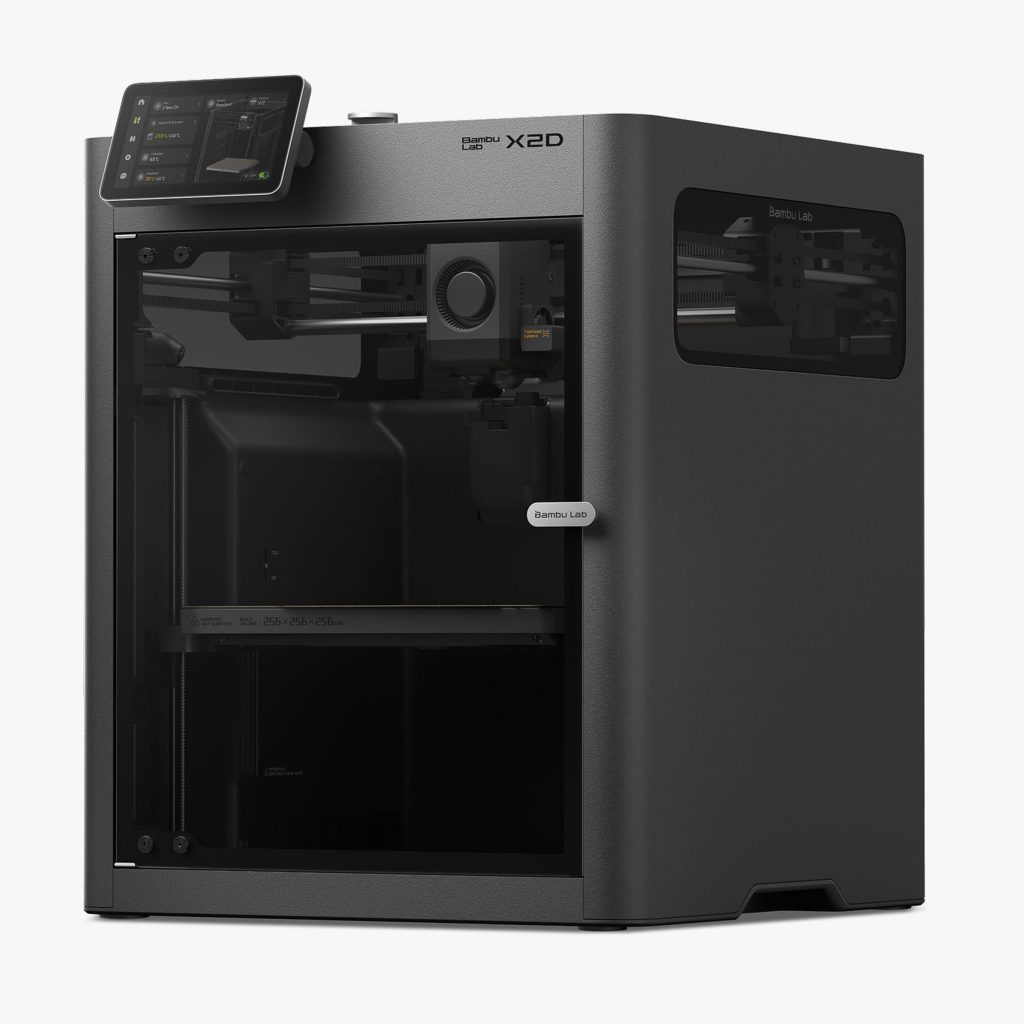 Bambu Lab X2D 3D printeris ar dubultu drukas sprauslu