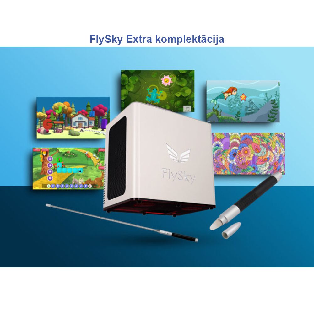 Didactix Roomie interaktīvā grīda skolām ar projekciju uz grīdas, kā arī novietojams uz statīva. Bērniem mācībām un izklaidei.