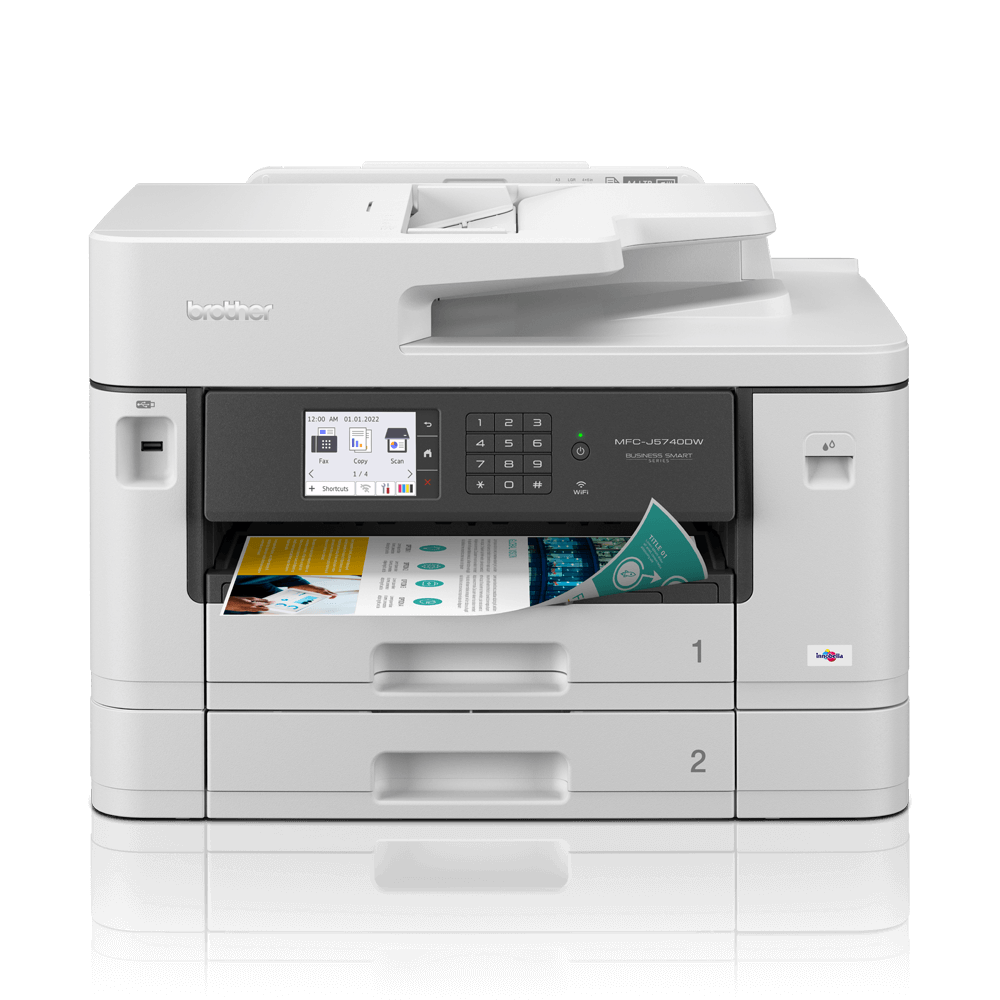 Brother MFC-J5740DW profesionāls A3 tintes all-in-one printeris ar bezvadu tīkla savienojumu un automātisko dokumentu padevēju
