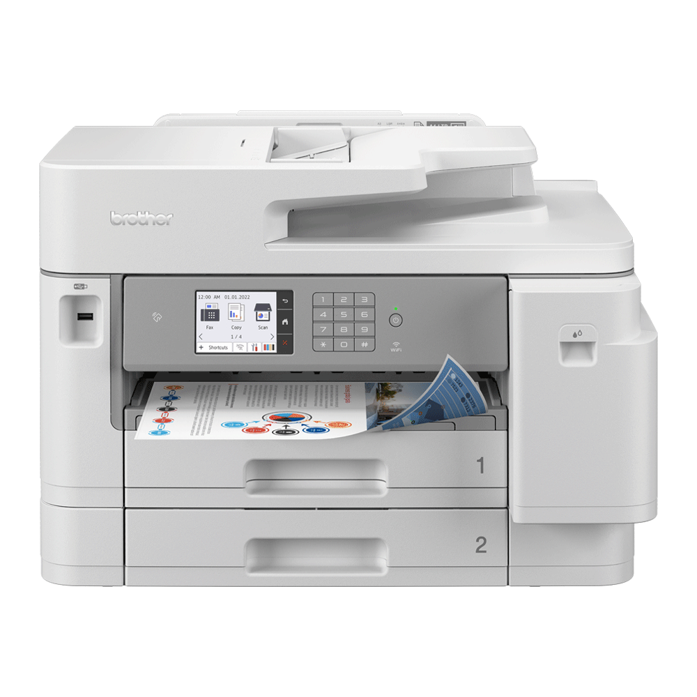 Brother MFC-J5955DW profesionāls A4 krāsu tintes bezvadu all-in-one printeris ar A3 drukas iespēju un zemām ekspluatācijas izmaksām