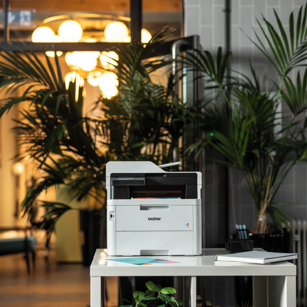 Brother MFC-L3760CDW krāsains un savienots LED daudzfunkciju printeris, ar USB pieslēgvietu, apvieno drukas, skenēšanas, kopēšanas un faksu