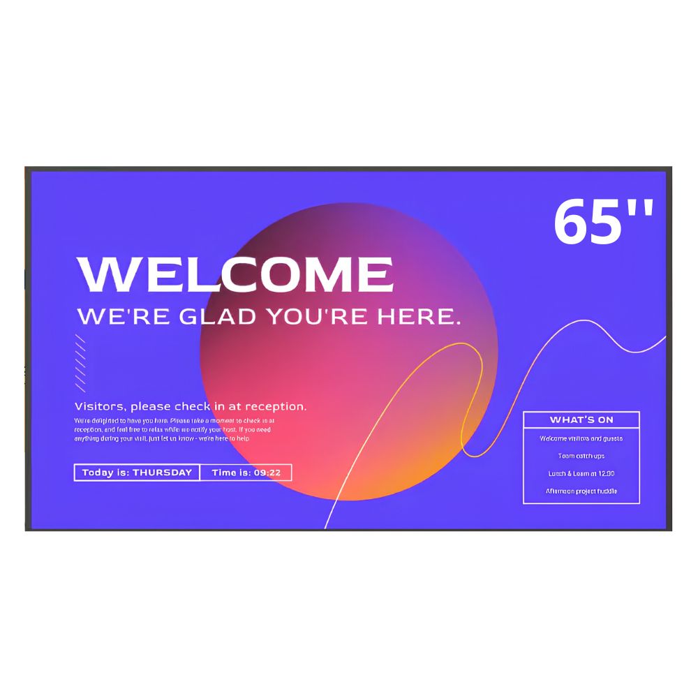 Clevertouch 65 collu CL Pro 2 informatīvais displejs bez skārienjūtības, piemērots biroja, prezentāciju un izglītības iestāžu vajadzībām