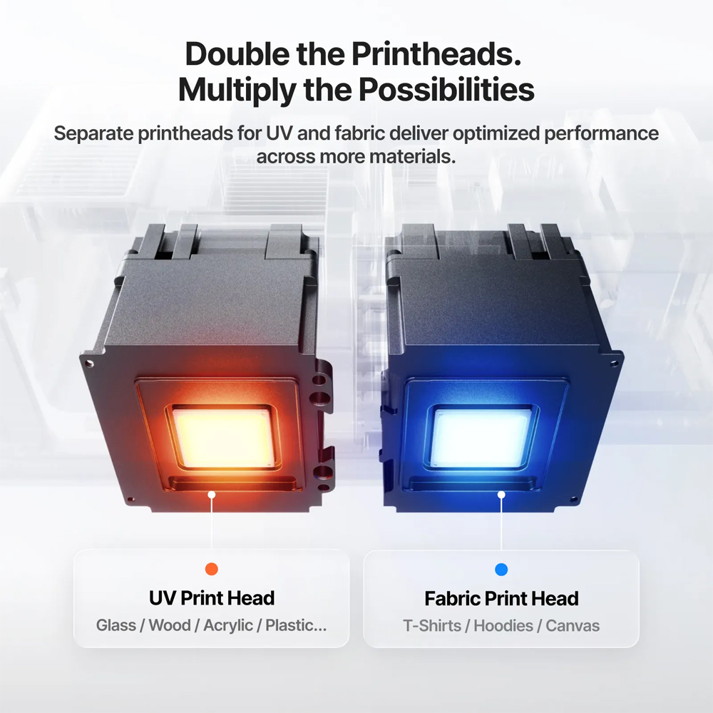 xTool O1 Omni Printer ir profesionāla, daudzfunkcionāla drukas iekārta, personalizētu produktu izgatavošanai, darbnīcām un mazajam biznesam